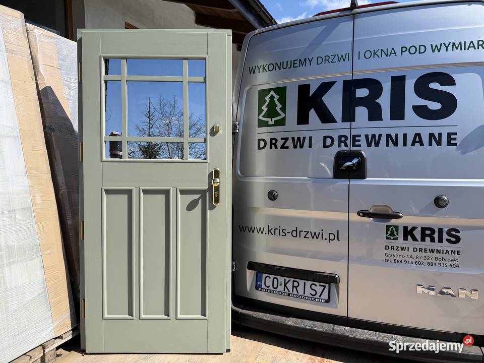 Drzwi zewnętrzne drewniane RĘKI ANGIELSKIE Gdańsk sprzedam