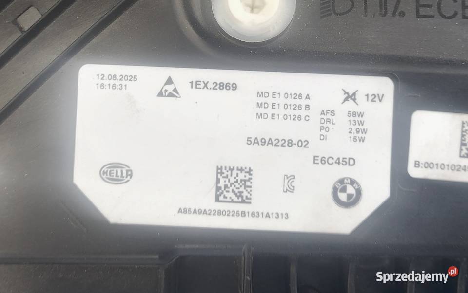 BMW X1 U11 FULL LED LAMPA PRZÓD zachodniopomorskie Wałcz sprzedam