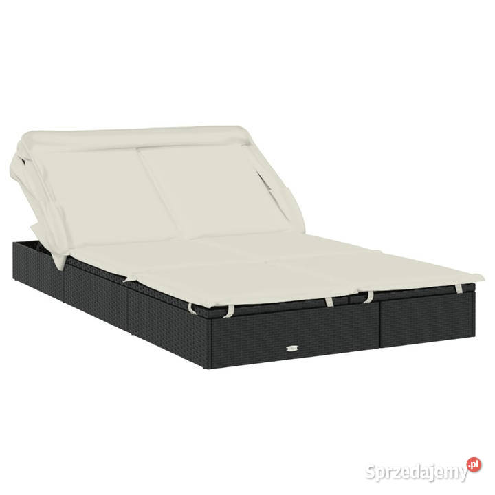 Leżak 2os składany dach czarny 213x118x97 Leżaki i leżanki mazowieckie Warszawa