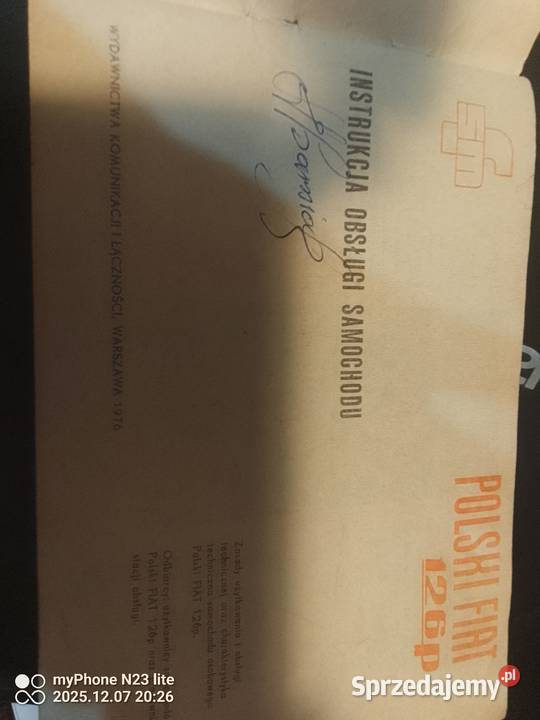 Polski Fiat 126p instrukcja obsługi 1976 Różnowo