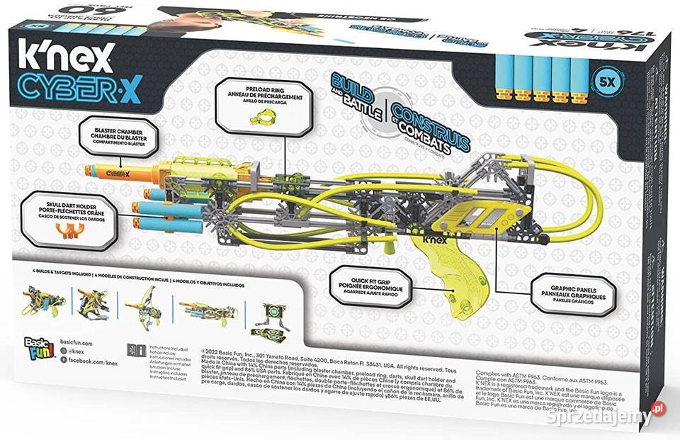 Zestaw Klocków Knex CYBERX C5 NEOSTRIKE Karabin Mogilany sprzedam