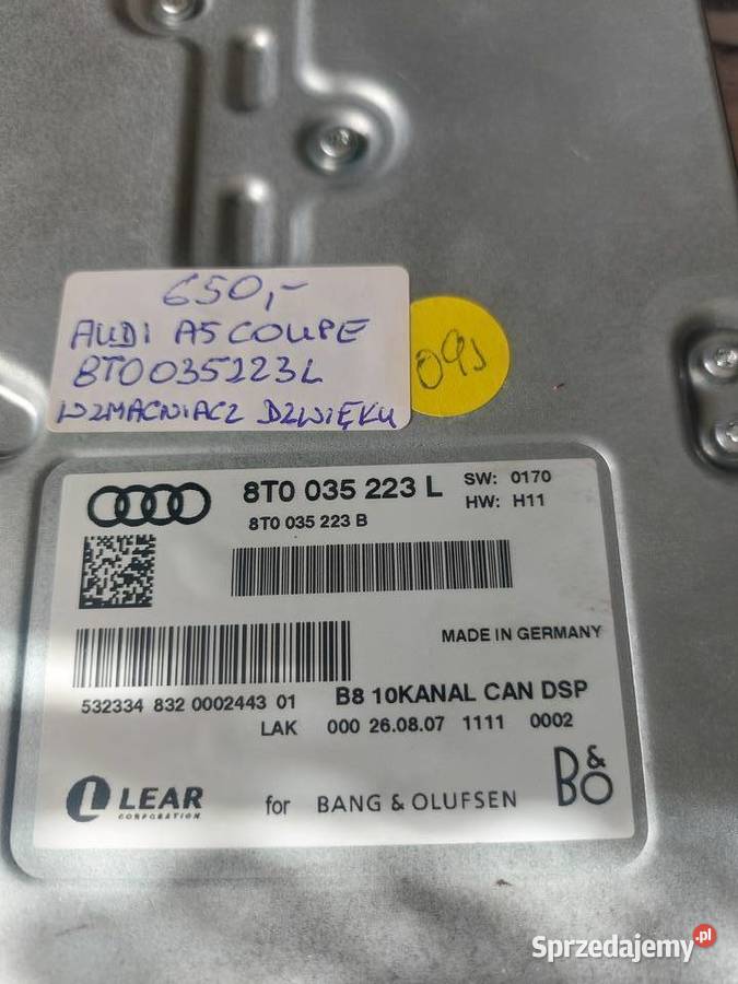 AUDI A5 COUPE 8T0035223L WZMACNIACZ DZWIĘKU Nowy Sącz
