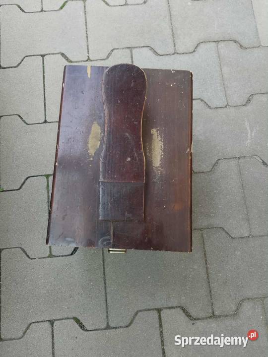 Drewniana skrzynka na akcesoria obuwnicze Zabawne gadgety dolnośląskie Legnica