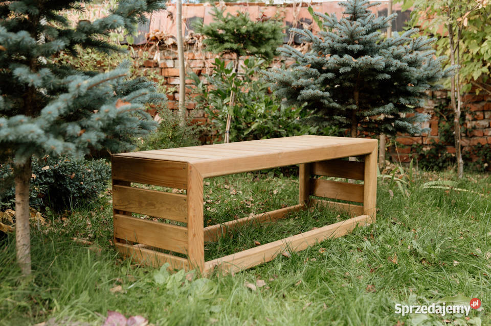Ławka drewniana ogrodowa ławka na taras drewno Kalety