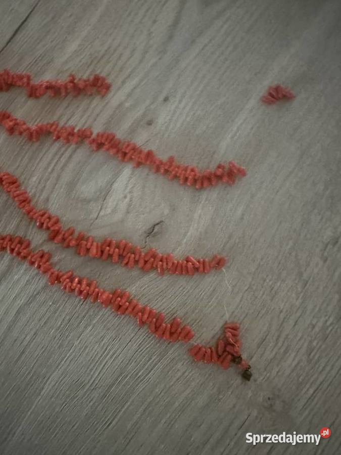 Naszyjnik podwójny Koral z lat 70tych łódzkie Łódź sprzedam