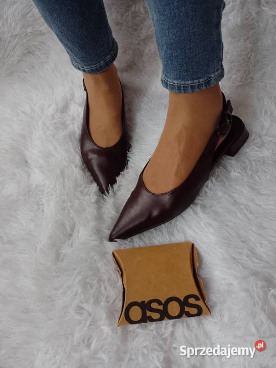 41 ASOS Design Brązowe bordowe baleriny z Kraków sprzedam