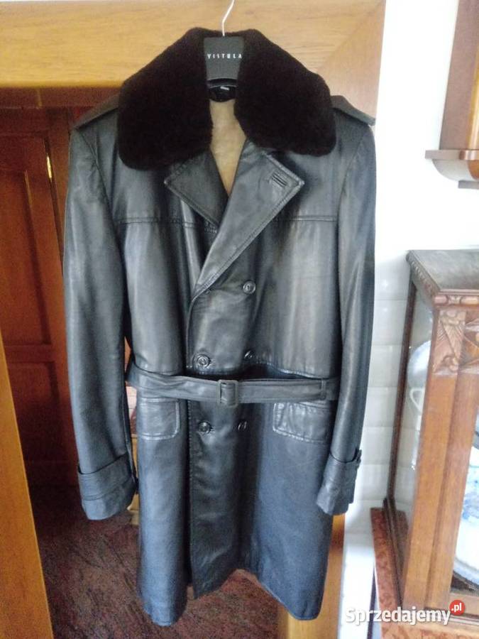 NOWY płaszcz skórzany milicyjny MO drogówki Piotrówek