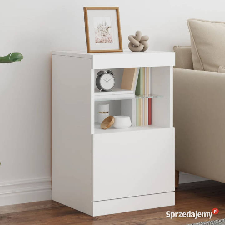 Szafka z oświetleniem LED biała 41x37x67 Warszawa