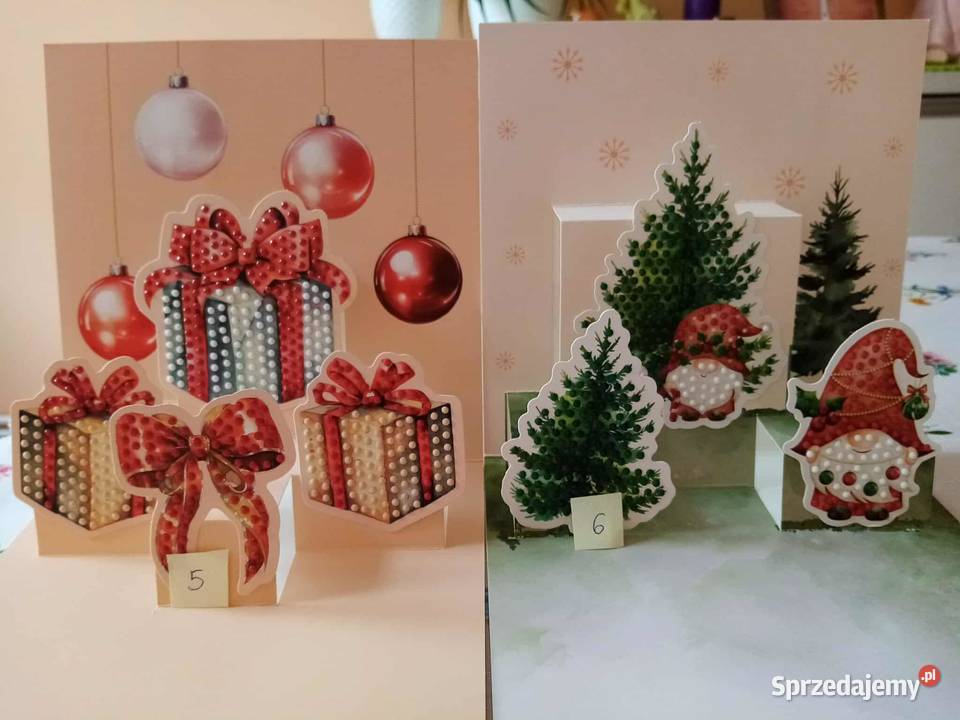 Kartki Bożonarodzeniowe z scenką haft diamentowy Jarocin