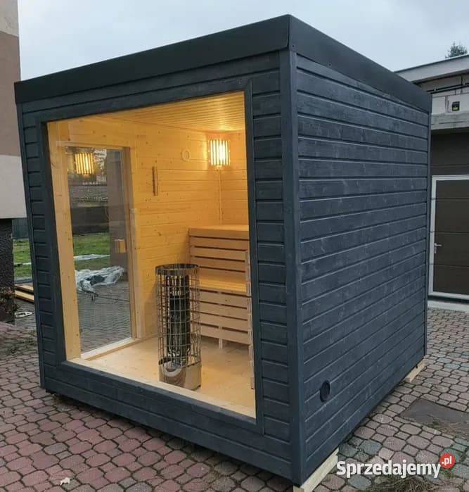 SAUNA OGRODOWA 25x23m ZEWNĘTRZNA OCIEPLONA PIEC Mszczonów