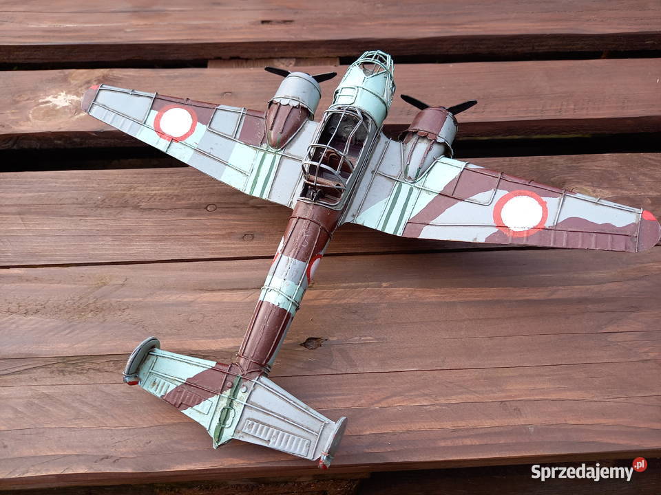 Kolekcjonerski metalowy model samolotu bombowiec mazowieckie Warszawa