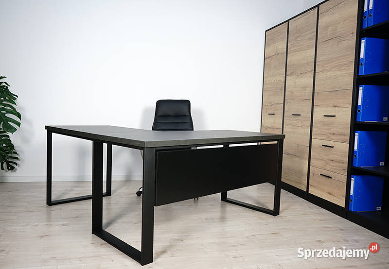 Biurko narożne prawe LOFT blenda Kamień 160 76.1cm Biłgoraj