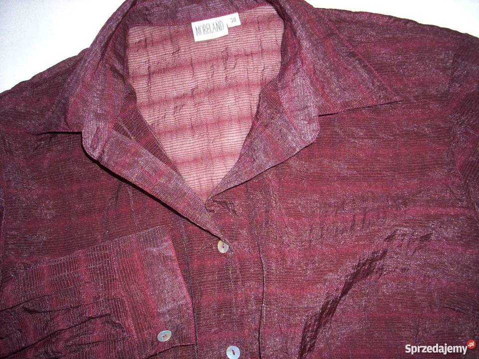 Burgundowa Koszula Zwiewna Szyfon 38 40 małopolskie Nowy Sącz sprzedam