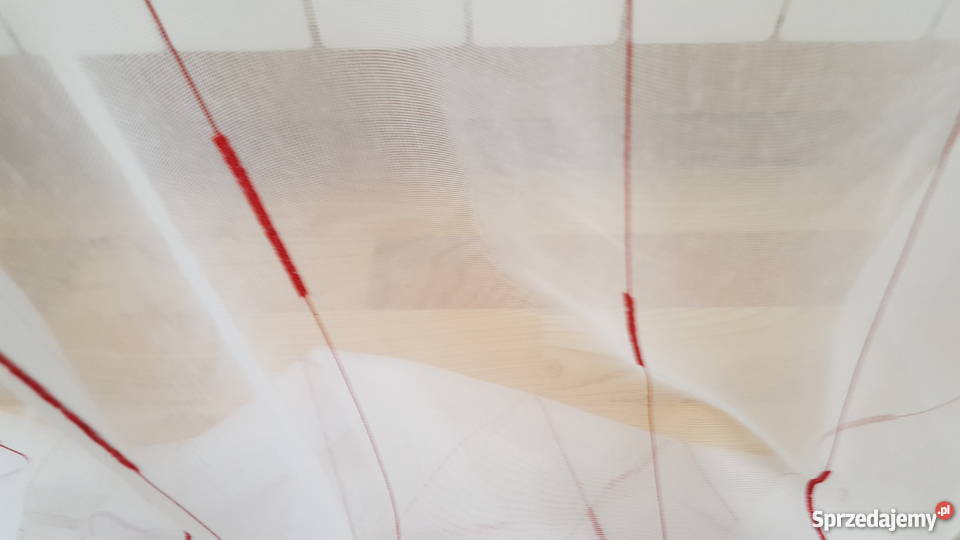 Firanafiranka w prążki czerwone wrzosowe wys300 sprzedam