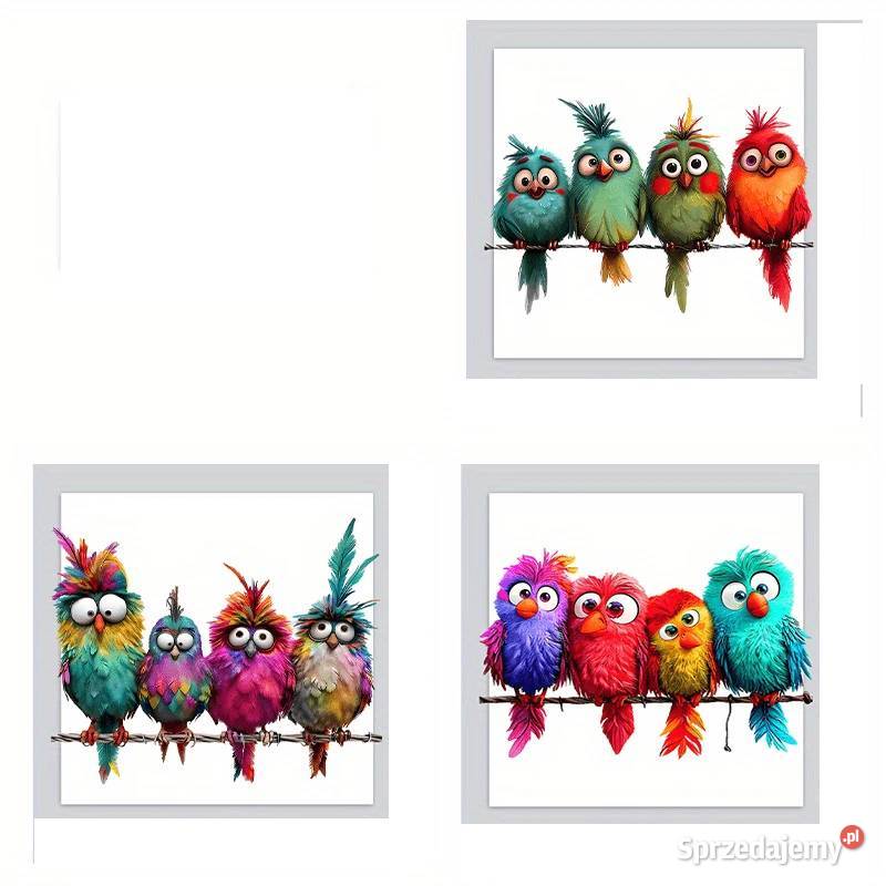 Naklejki Sowy Zestaw 3 Samoprzylepne AS Dekoracje i ozdoby