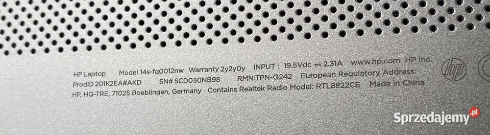 HP Laptop 14sfq0012nw Stan IDEALNY nowy AMD małopolskie Zbylitowska Góra