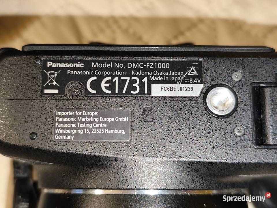Zestaw aparat kamera Panasonic Lumix FZ1000 4K mazowieckie Płońsk