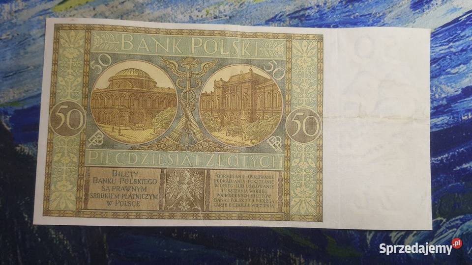 RZADKOŚĆ 50 złotych 1925 s S Warszawa