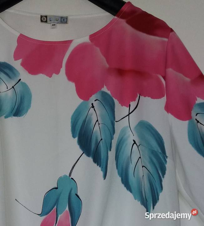 XL48 Nienoszona bluzka Blue śląskie