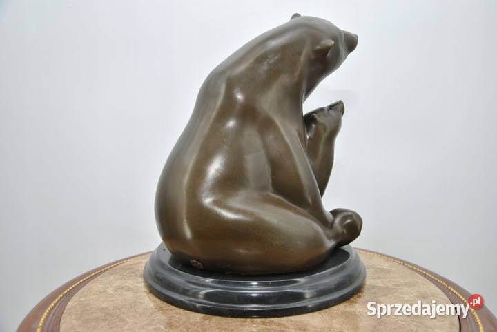 Rodzina Niedźwiedzi Dwa Misie Niedźwiedź Figura Rzeźby i figury Kraków