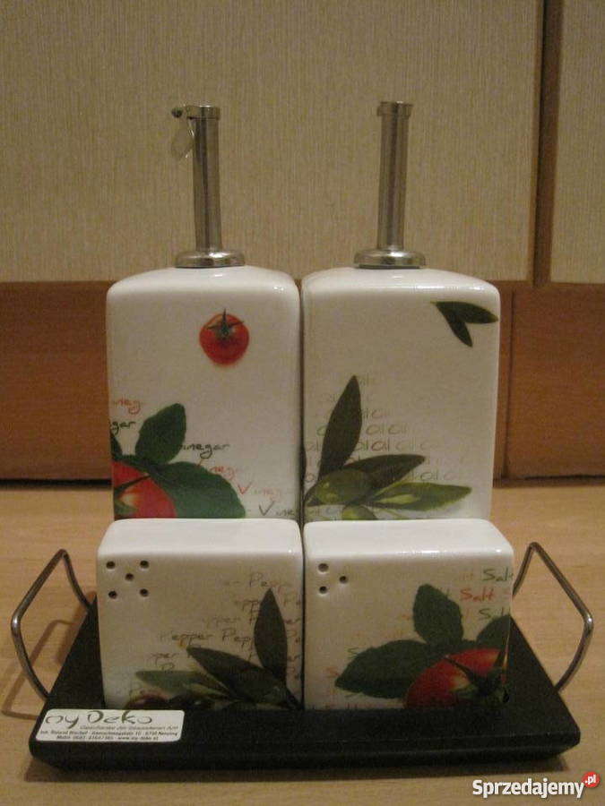 Elegancki zestaw do przypraw Oliwa Vinegar