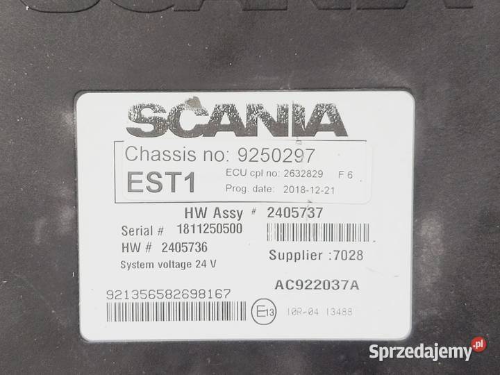 STEROWNIK OSI SKRĘTNEJ EST 1 Scania HW Assy świętokrzyskie Zawichost