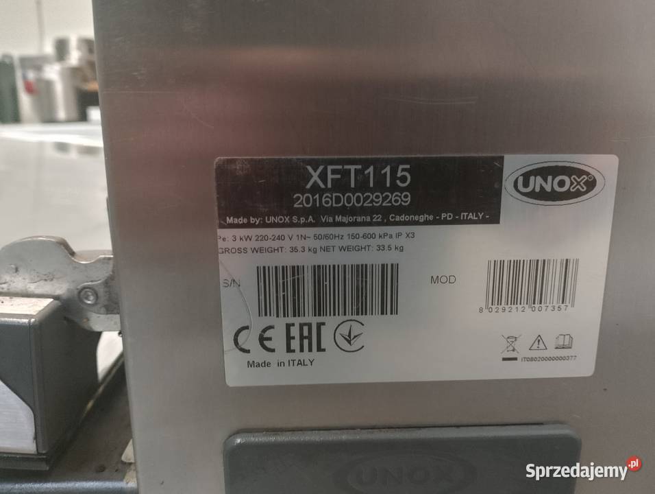 Piec konwekcyjny z nawilżeniem Unox Stefania Wrocław