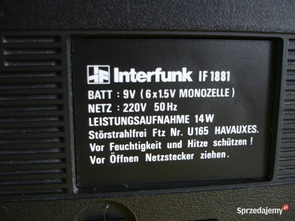 Radiomagnetofon INTERFUNK IF1881 Zielona Góra