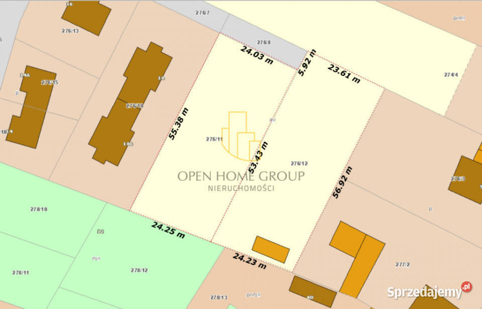Żerniki Wrocławskie działka budowlana 1305 m2