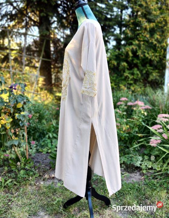 Nowa długa tunika kurta kameez S boho bohemian Bluzki i koszule Szczecin