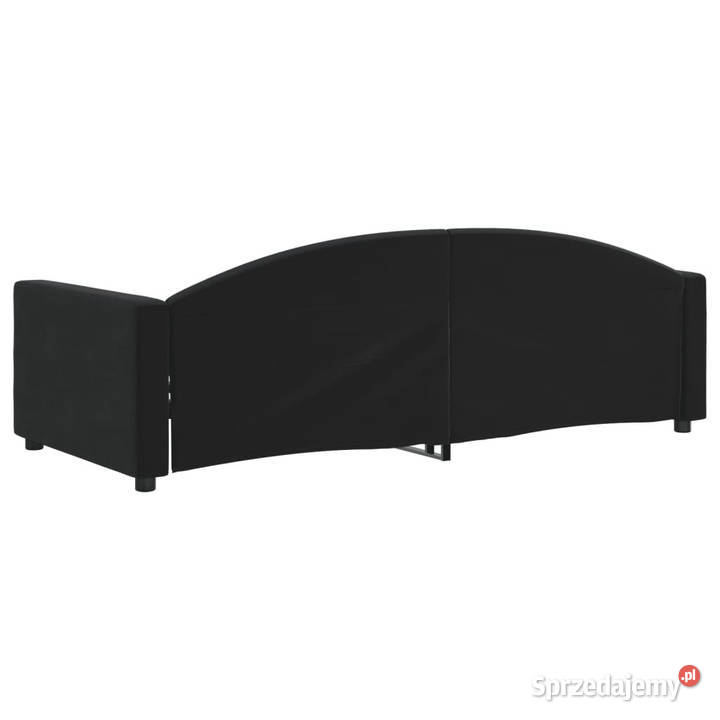 Sofa z funkcją spania czarna obita aksamitem sprzedam