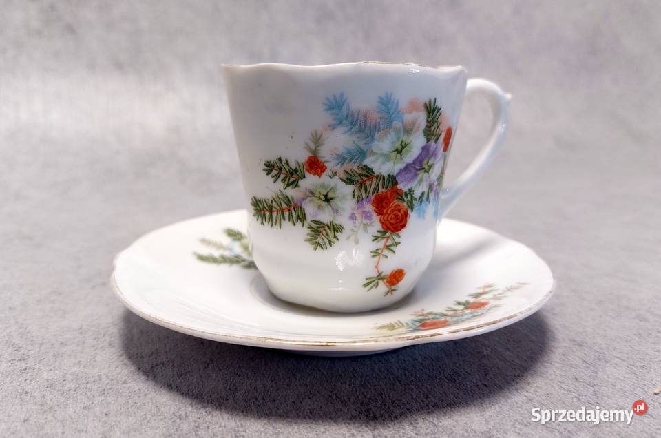 CT Carl Tielsch Filiżanka Swiąteczna Altwasser Porcelana i szkło zachodniopomorskie Dobrzany sprzedam