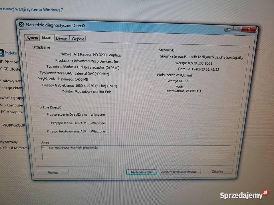 Kompletny zestaw PC Komputer monitor klawiatura Zabrnie