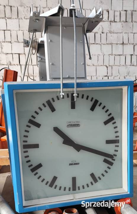 Zegar dworcowy CHRONOPAS Polmatik metal Dom i Ogród Włoszczowa