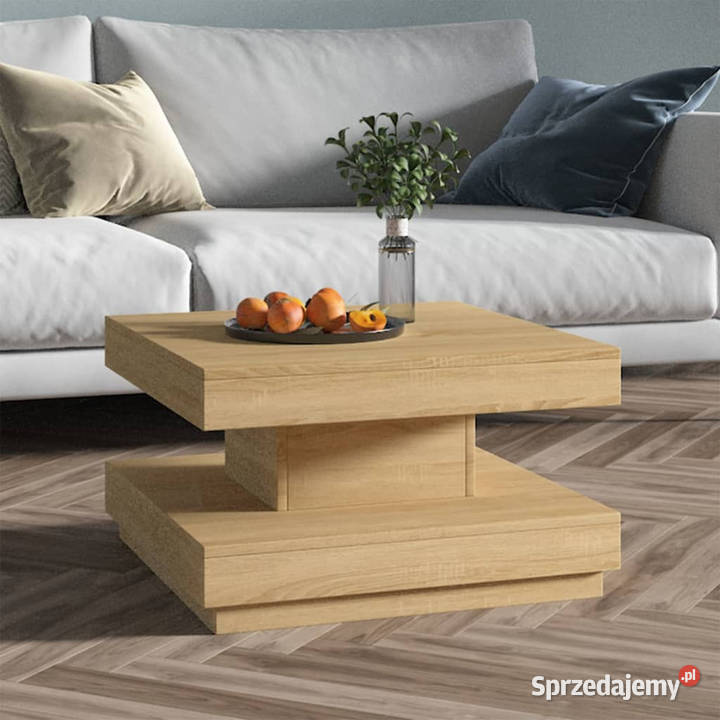 Stolik kawowy jasnobrązowy 60x60x35 MDF WM286096