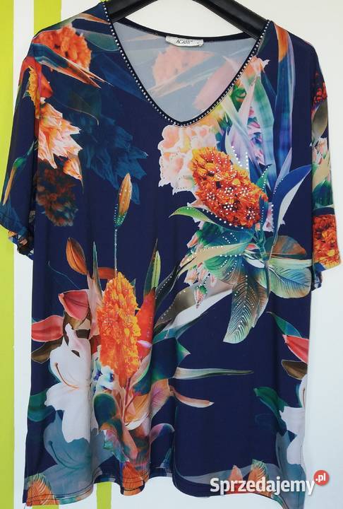 XL Bluzka granatowe tło Agasy
