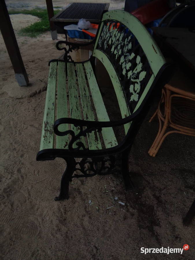 Stół i ławka żeliwodrewno Lubin