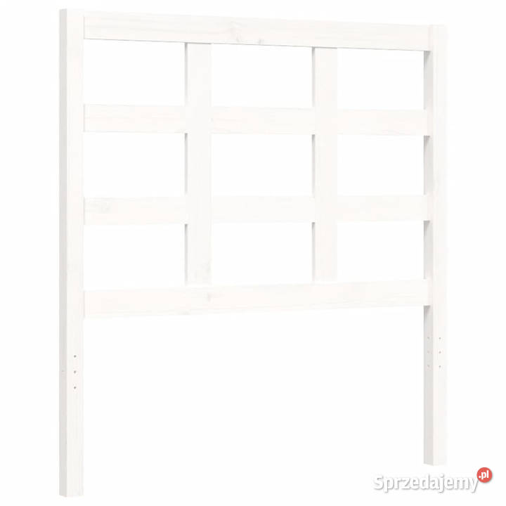 Rama łóżka z wezgłowiem biała lite drewno 80cm Warszawa