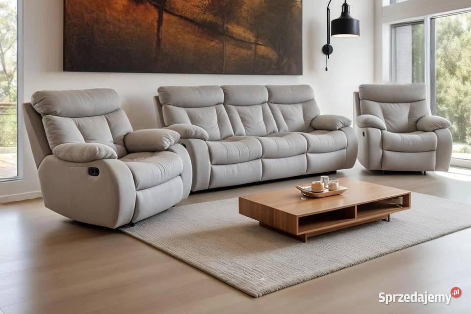 Komplet Granada wygodny 100 skóra naturalna śląskie