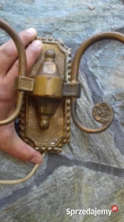 Stary mosiezny kinkiet z 1936 roku firmy Pozostałe dolnośląskie Lubań