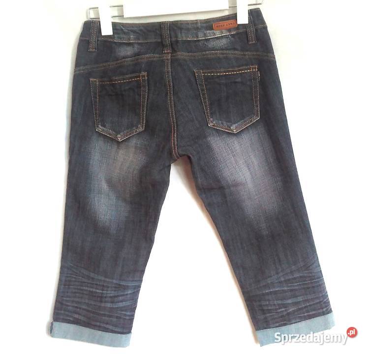 SPODNIE Rybaczki jeans KOLANO damskie r 3638 Dżins  Białystok
