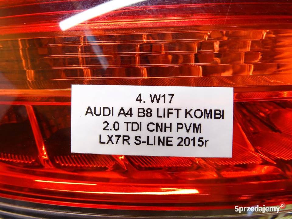 LAMPA LEWA LEWY TYŁ W BŁOTNIK AUDI A4 B8 AVANT sprzedam