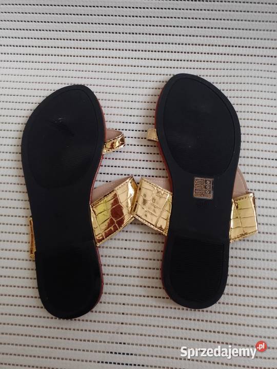 40 Złote Klapki japonki z Londynu NOWE Kraków