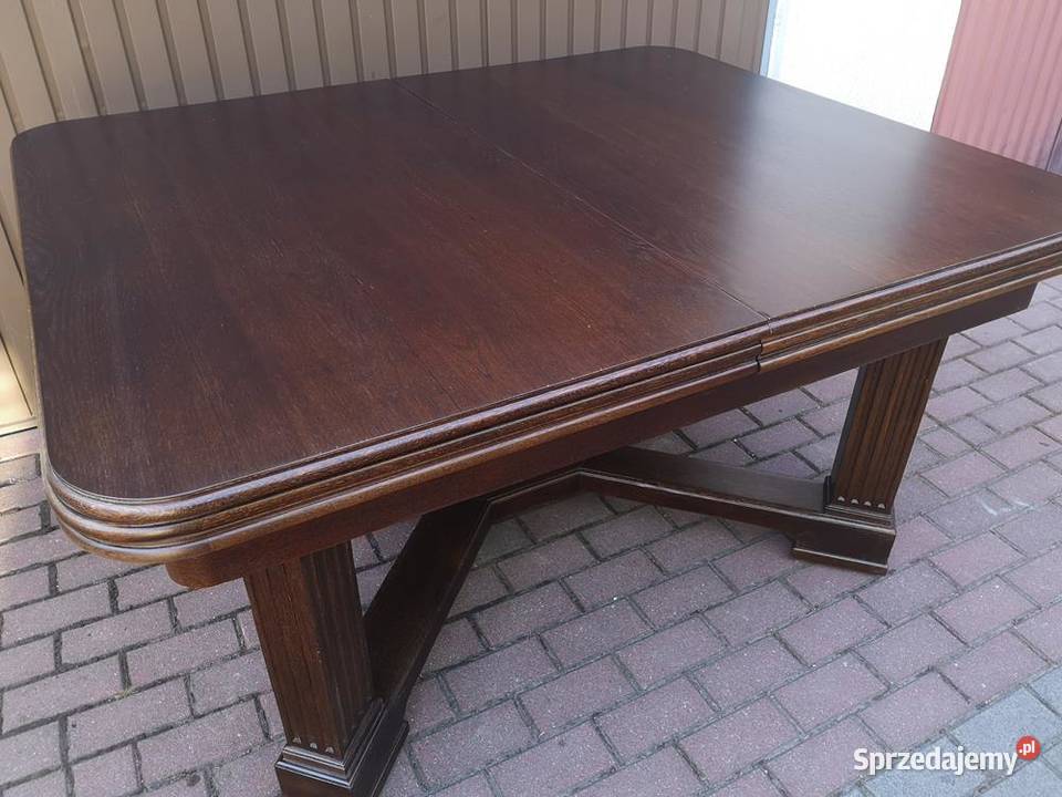 Stół Dębowy Duży Zgrabny 428 Antyk Stary Swarzędz