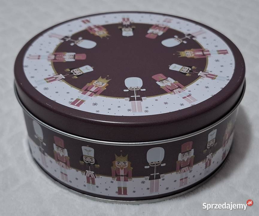 Metalowy okrągły pojemnik z pokrywką 14x58 Czeladź