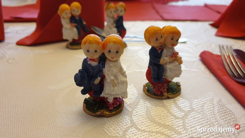Figurki weselne ozdoba na stół pamiątka łódzkie