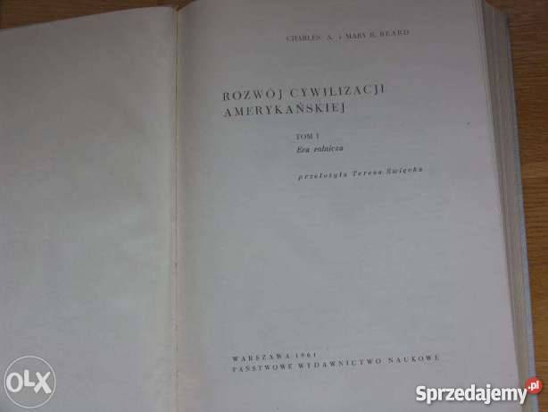 KSIĄŻKA Rozwój cywilizacji amerykańskiej dwa Goleniów