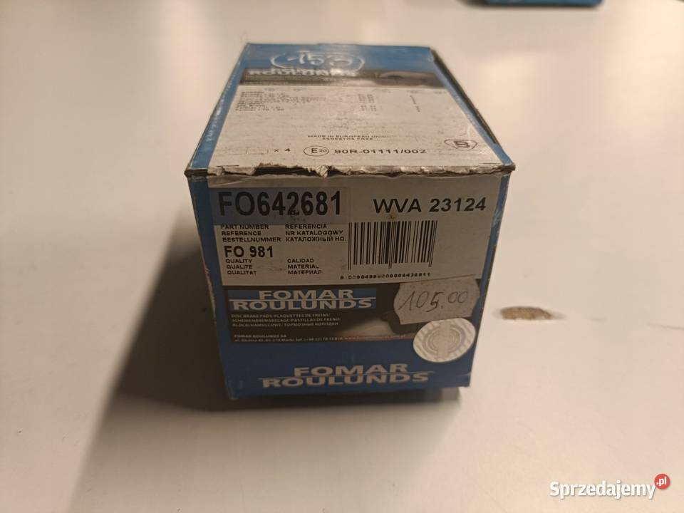 Citroen Xsara Berlingo Peugeot Partner PRZEDNIE osobowe Układ hamulcowy