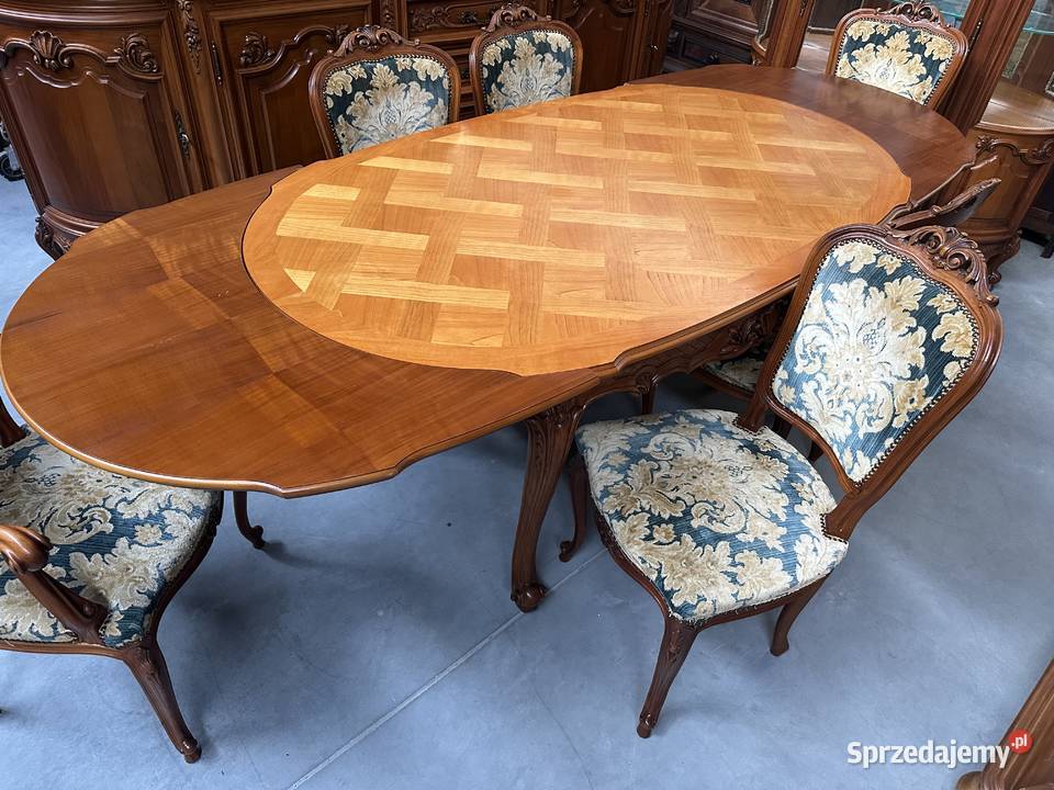 Piękna rzeźbiona ludwikowska jadalnia komoda wielkopolskie Sławoszewek sprzedam