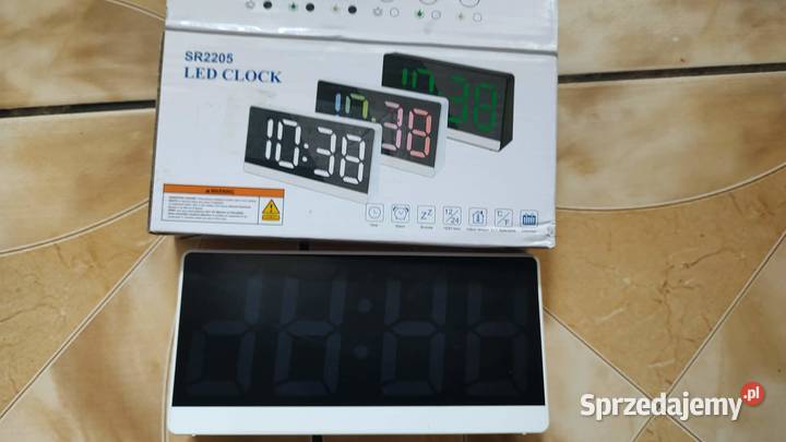 wielofunkcyjny zegar LED SR2205 z dużym Książ Wielkopolski sprzedam